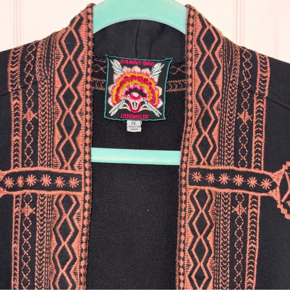 JOHNNY WAS EYAL KNIT DRAPED CARDIGAN size 2X - Picture 4 of 6
